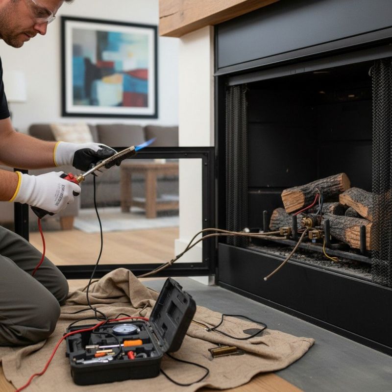 Gas Fireplace Repair detail
